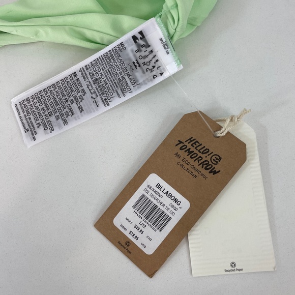 Billabong Lime Green Sol SeacherTie Side Bikini Bottoms / NWT - Picture 8 of 9